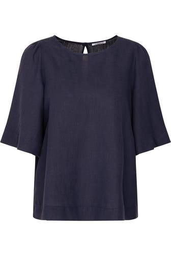 SEIDENSTICKER Business-Bluse Uni Dunkelblau