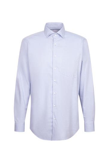 SEIDENSTICKER Business-Hemd Uni Mittelblau Regular Fit