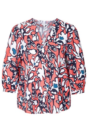 SEIDENSTICKER Business-Bluse Druck Rosa/Pink