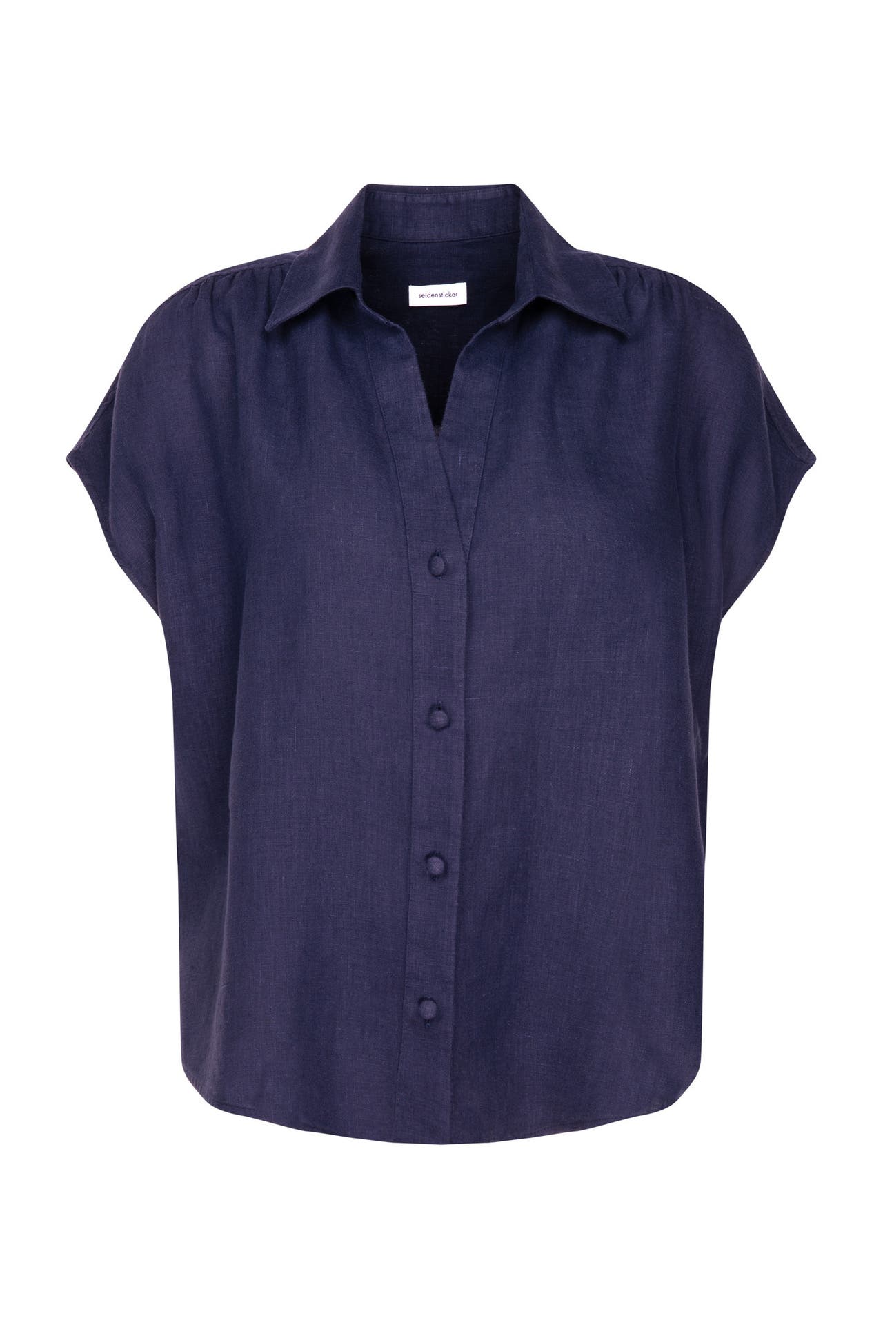 SEIDENSTICKER Business-Bluse Uni Dunkelblau, Bild 1