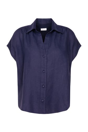 SEIDENSTICKER Business-Bluse Uni Dunkelblau