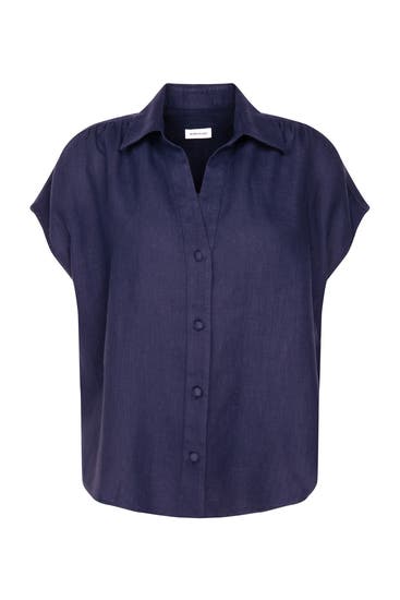 SEIDENSTICKER - Business-Bluse Uni Dunkelblau
