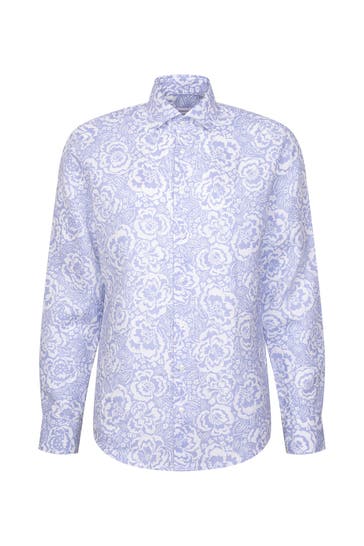 SEIDENSTICKER Business-Hemd Druck Hellblau Regular Fit