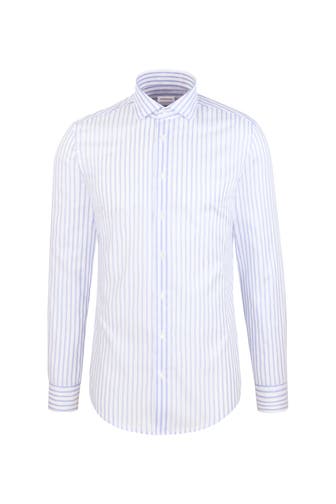 SEIDENSTICKER Business-Hemd Gestreift Hellblau Loose Fit
