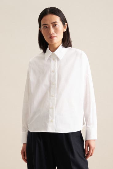 SEIDENSTICKER - Business-Bluse Uni Weiß