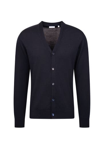 SEIDENSTICKER Strickjacke Uni Dunkelblau