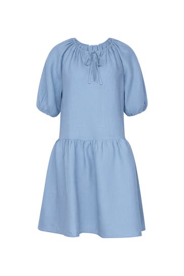 SEIDENSTICKER Casual-Kleid Uni Hellblau