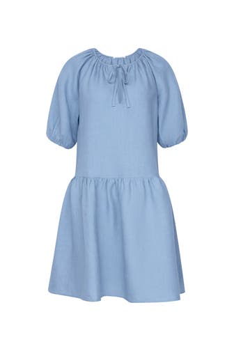 SEIDENSTICKER Casual-Kleid Uni Hellblau