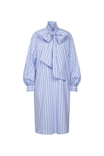 SEIDENSTICKER Casual-Kleid Gestreift Hellblau