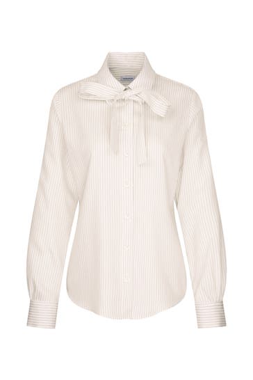 SEIDENSTICKER Business-Bluse Streifen Weiß