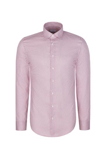SEIDENSTICKER Business-Hemd Druck Rosa Slim Fit
