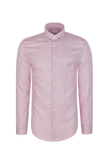 SEIDENSTICKER Business-Hemd Druck Rosa Regular Fit