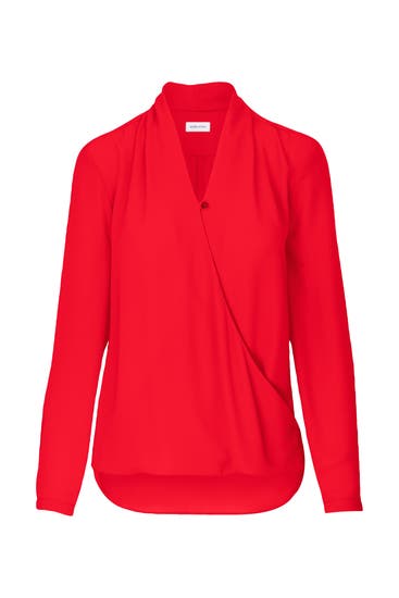 SEIDENSTICKER - Business-Bluse Uni Rot