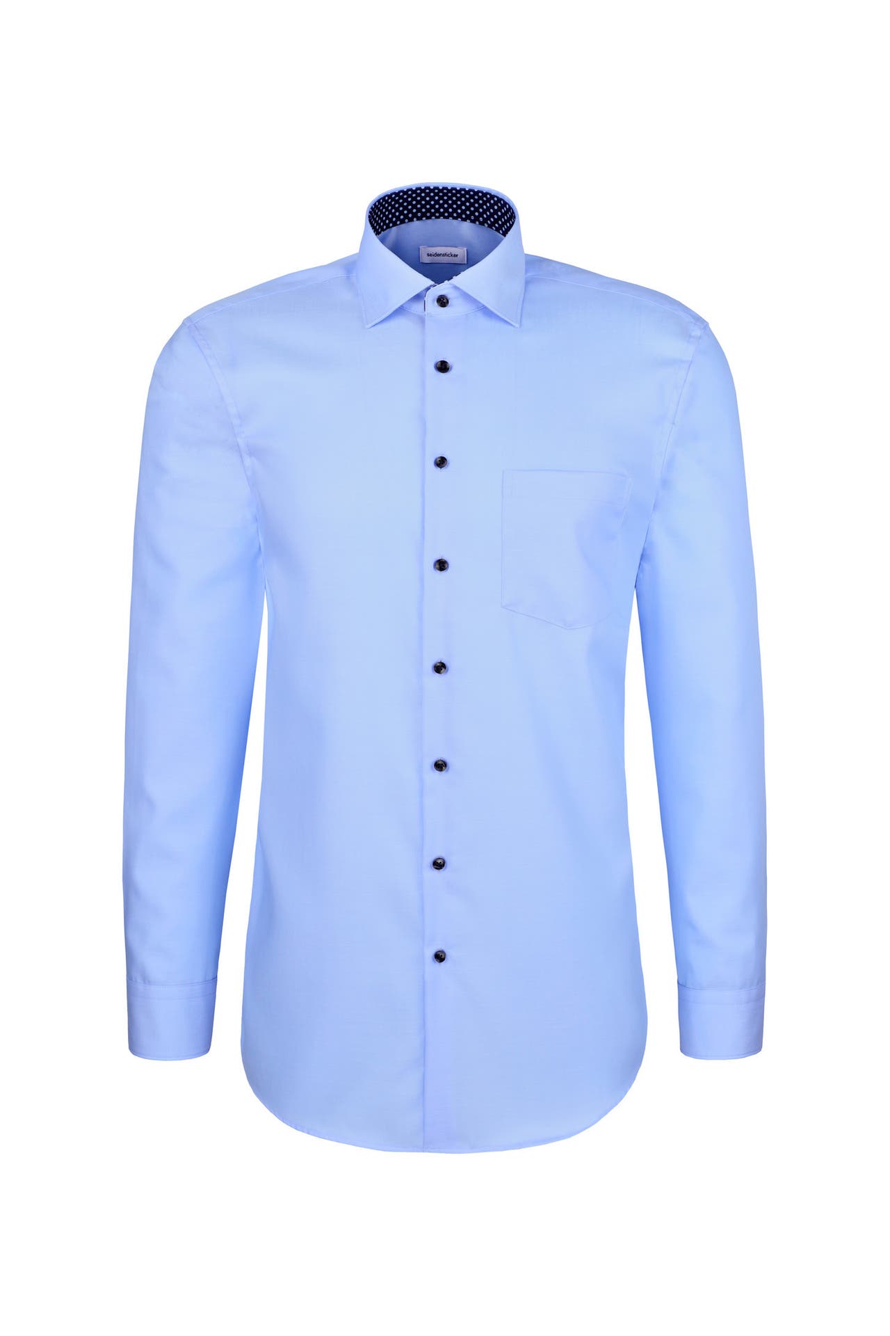SEIDENSTICKER Business-Hemd Uni Mittelblau Regular Fit, Bild 1
