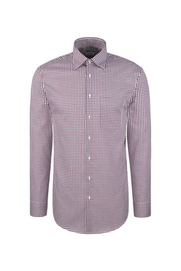 SEIDENSTICKER Business-Hemd Karo Lila Regular Fit