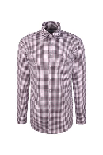 SEIDENSTICKER Business-Hemd Karo Lila Regular Fit