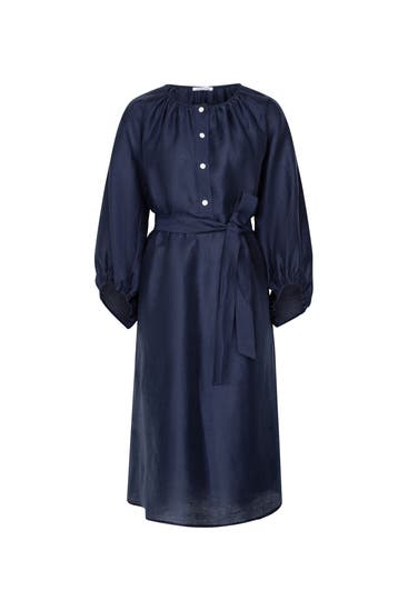 SEIDENSTICKER - Casual-Kleid Uni Dunkelblau