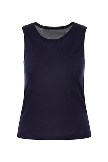 SEIDENSTICKER Stricktop Uni Dunkelblau