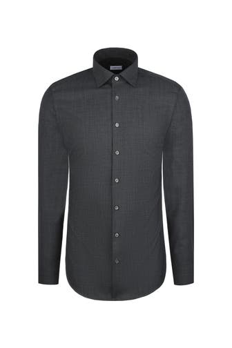 SEIDENSTICKER Business-Hemd Uni Grau Slim Fit
