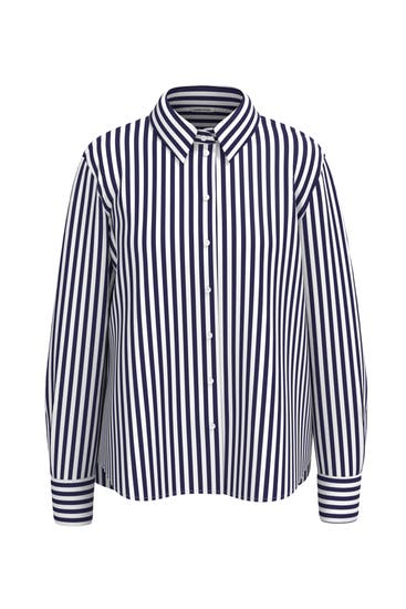 SEIDENSTICKER - Business-Bluse Streifen Dunkelblau
