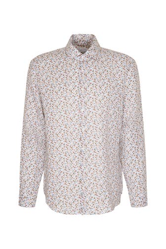 SEIDENSTICKER Business-Hemd Druck Beige Regular Fit