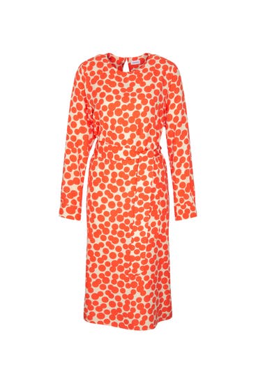 SEIDENSTICKER - Blusenkleid Druck Orange