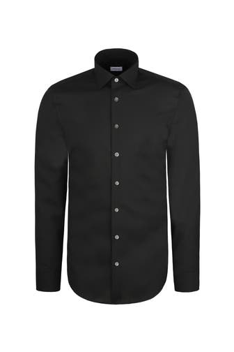 SEIDENSTICKER Business-Hemd Uni Schwarz Slim Fit
