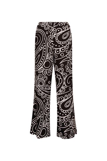 SEIDENSTICKER Business-Hose Paisley Schwarz Straight