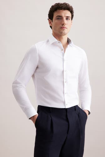 SEIDENSTICKER Business-Hemd Uni Weiß Slim Fit