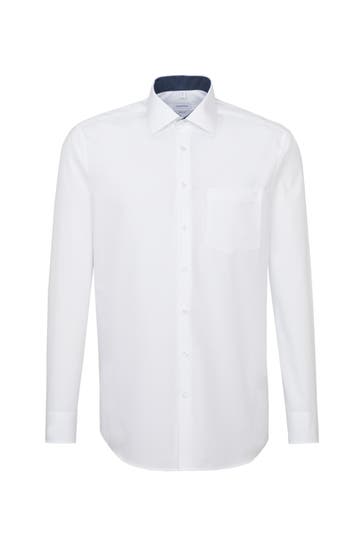 SEIDENSTICKER Business-Hemd Uni Weiß Regular Fit
