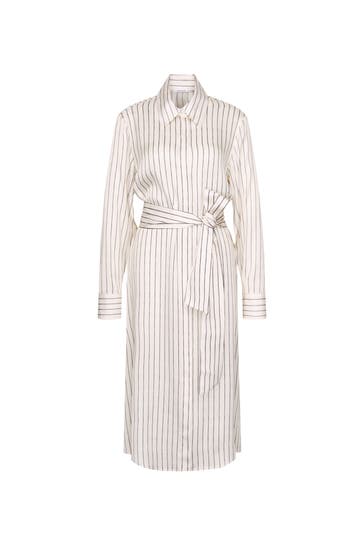 SEIDENSTICKER Casual-Kleid Gestreift Weiß