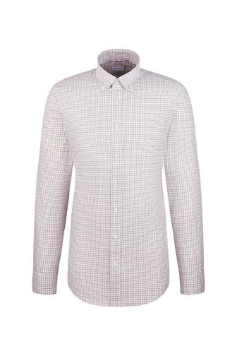 SEIDENSTICKER Business-Hemd Karo Beige Slim Fit