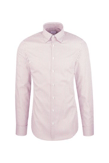 SEIDENSTICKER Business-Hemd Karo Braun Slim Fit