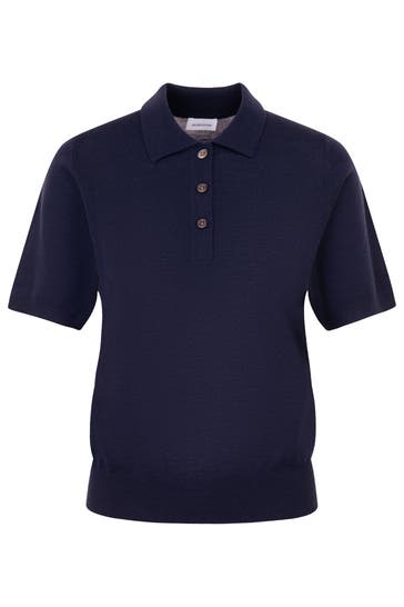 SEIDENSTICKER Strickshirt Uni Dunkelblau
