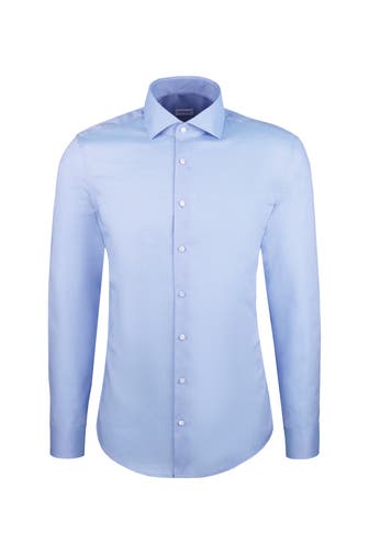 SEIDENSTICKER Business-Hemd Uni Mittelblau Slim Fit