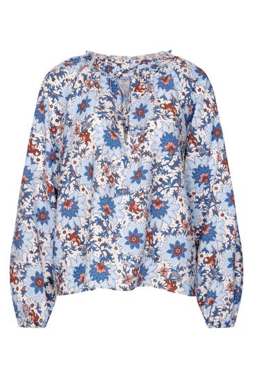 SEIDENSTICKER Business-Bluse Druck Ecru