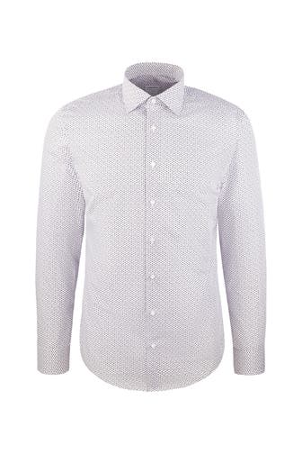 SEIDENSTICKER Business-Hemd Druck Grau Slim Fit