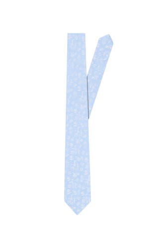 SEIDENSTICKER Krawatten & Fliegen Kleinmuster Mittelblau