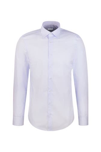 SEIDENSTICKER Business-Hemd Druck Hellblau Slim Fit