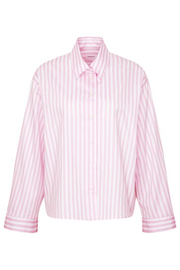SEIDENSTICKER Business-Bluse Gestreift Rosa