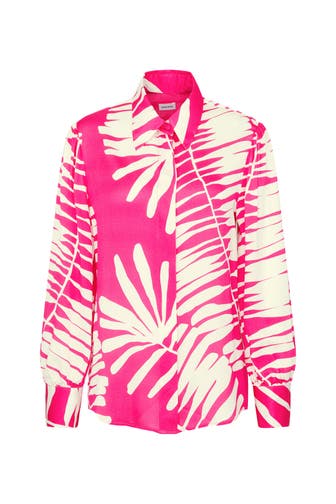 SEIDENSTICKER Business-Bluse Blätter Rot