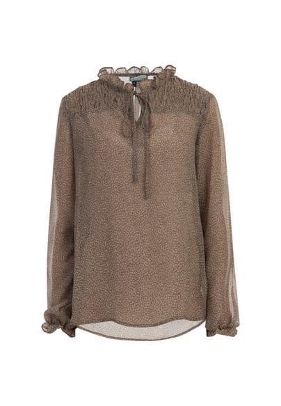 DREIMASTER Casual-Bluse Oliv Wollweiss