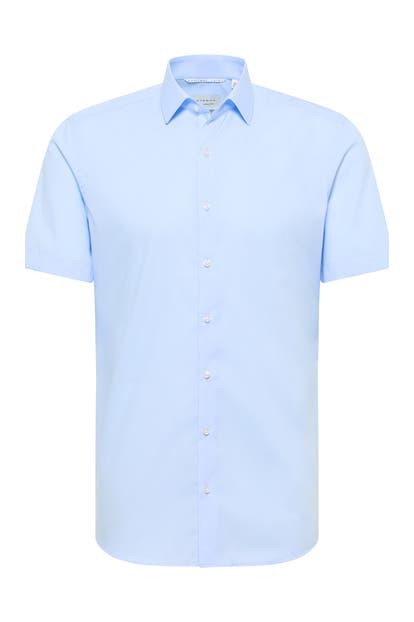 ETERNA Kurzarmhemd - hellblau Slim Fit