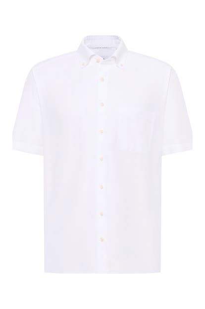 ETERNA Kurzarmhemd - weiß Loose Fit