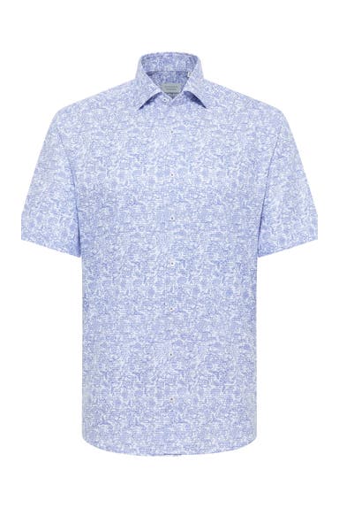 ETERNA Kurzarmhemd - blau Modern Fit