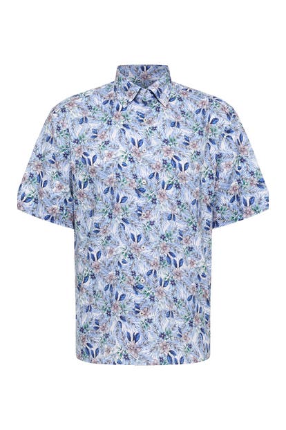 ETERNA Kurzarmhemd - blau Modern Fit