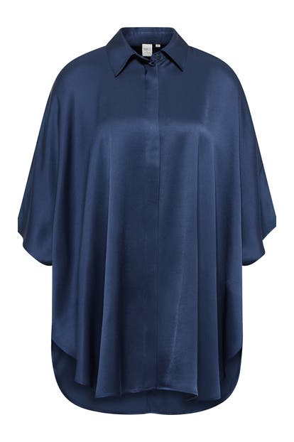 ETERNA Business-Bluse OVERSIZE FIT indigo