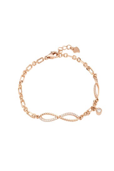 AMOR Armband für Damen, 925 Sterling Silber, Zirkonia synth. Roségold