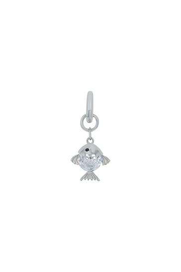 AMOR Charm für Damen, 925 Sterling Silber, Zirkonia synth. | Fisch