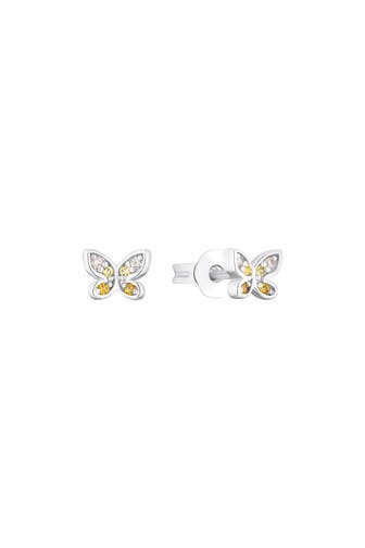 PRINZESSIN LILLIFEE Ohrstecker für Mädchen, 925 Sterling Silber, Zirkonia synth. | Schmetterling